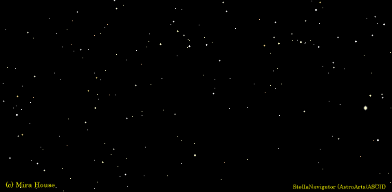 カシオペヤ座周辺の星図，星座線無