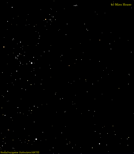 エリダヌス座周辺の星図，星座線無