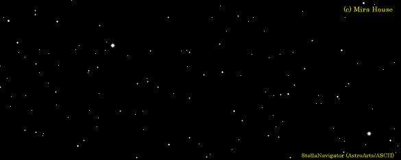 ヘルクレス座周辺の星図，星座線無