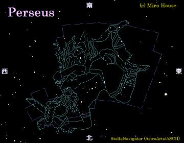 ペルセウス座の絵入り星図