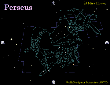 ペルセウス座の絵入り星図