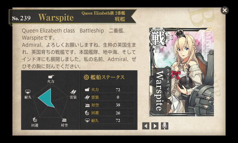 Warspite 図鑑
