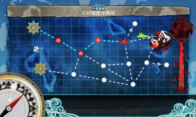 KW環礁沖海域マップ