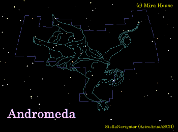 アンドロメダ座の絵入り星図