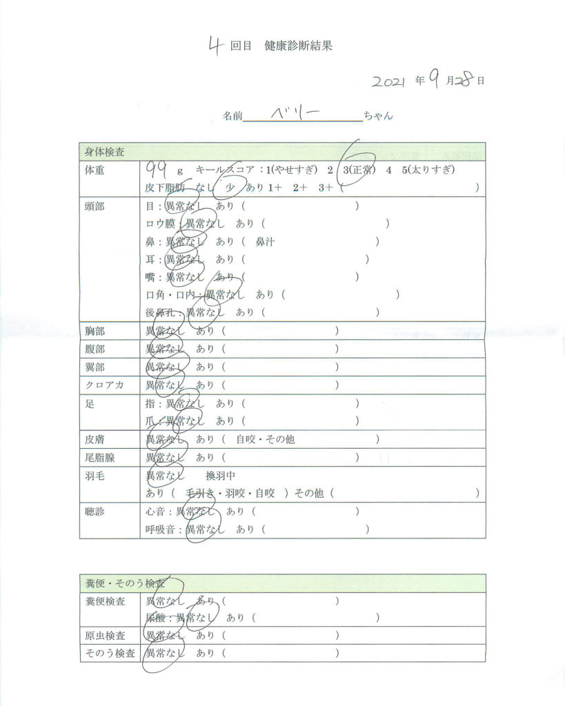 健康診断書（2021-09-28）