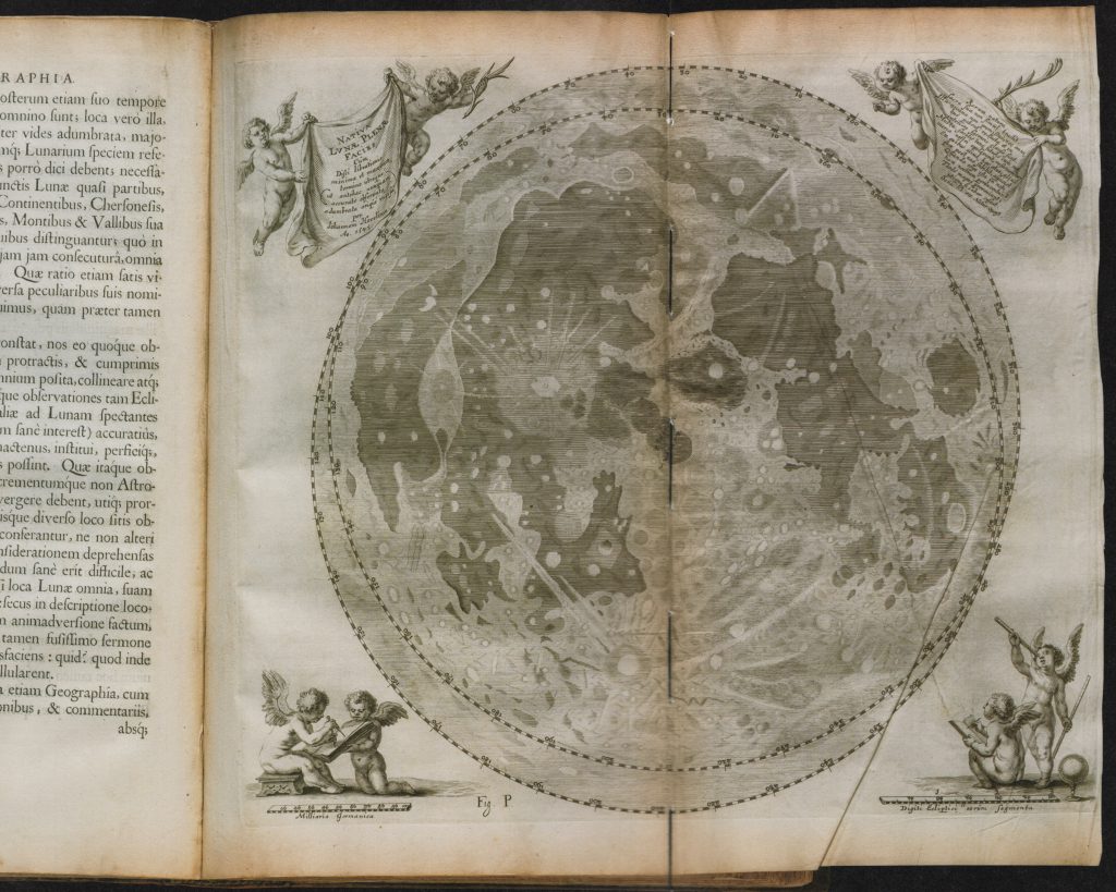 月面、月についての記述（ヨハネス・ヘベリウス，1647）