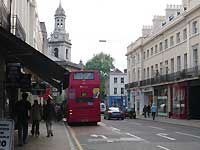 St.Alfege Church & London bus at Nelson Rd. /FX33