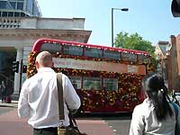Buckingham Palace Rd.とEccleston Street の交差点で見た花バス /FX33